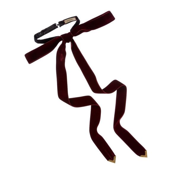 Gucci Red Velvet Bow Tie - Picture 1 of 2